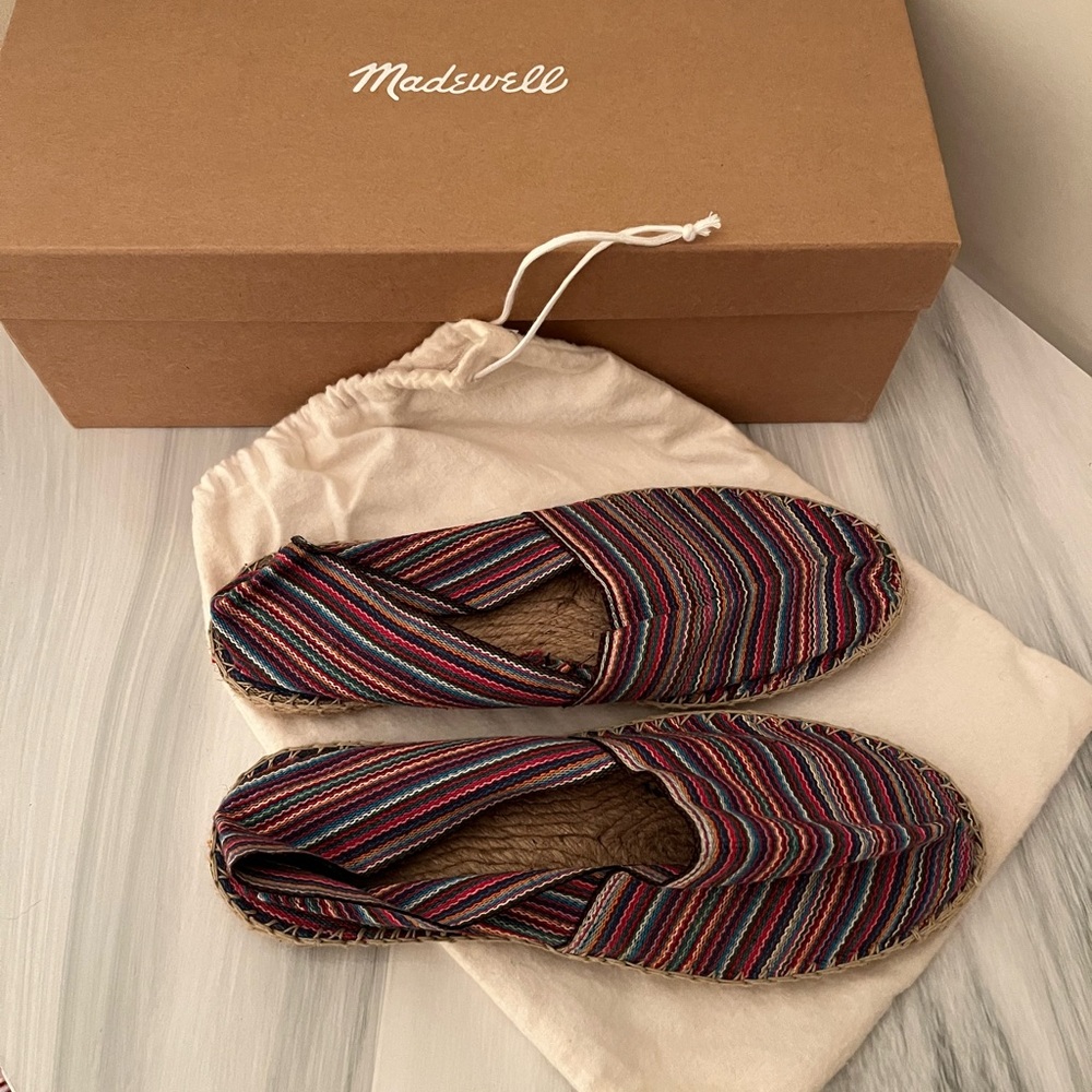 Soludos by Madewell multi color striped espadrilles